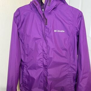 Columbia Purple Hooded Rain Shell